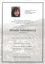 Milada Sabadášová